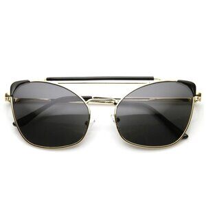 Black Gold Cat Eye Sunglasses